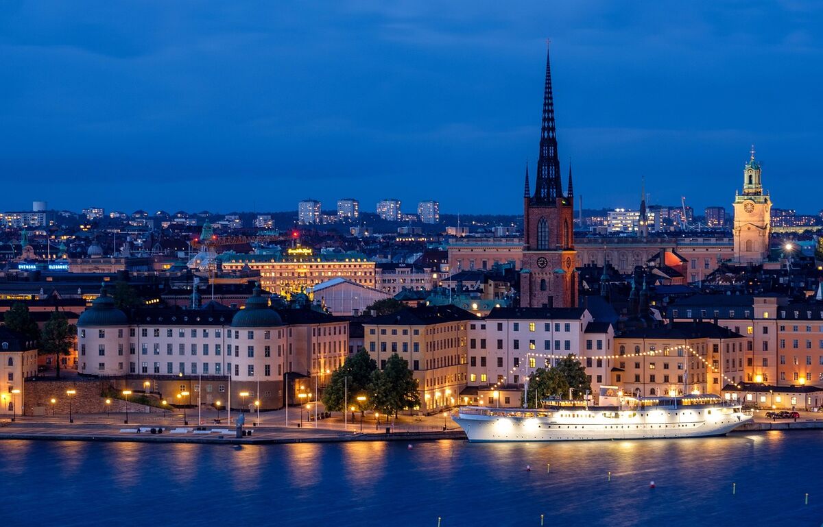 Stockholm skyline across the water